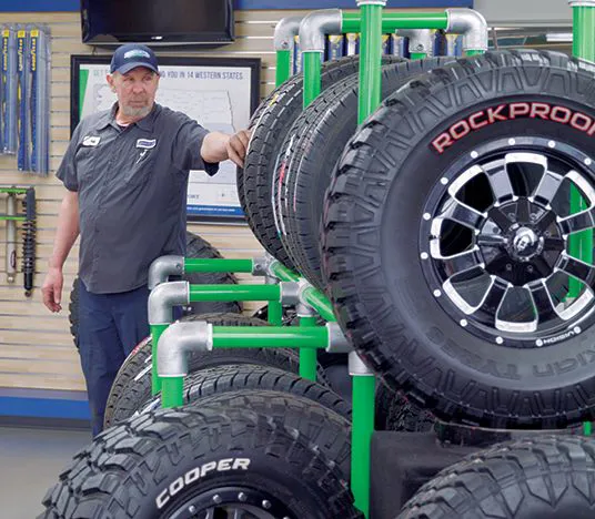 about us tire display